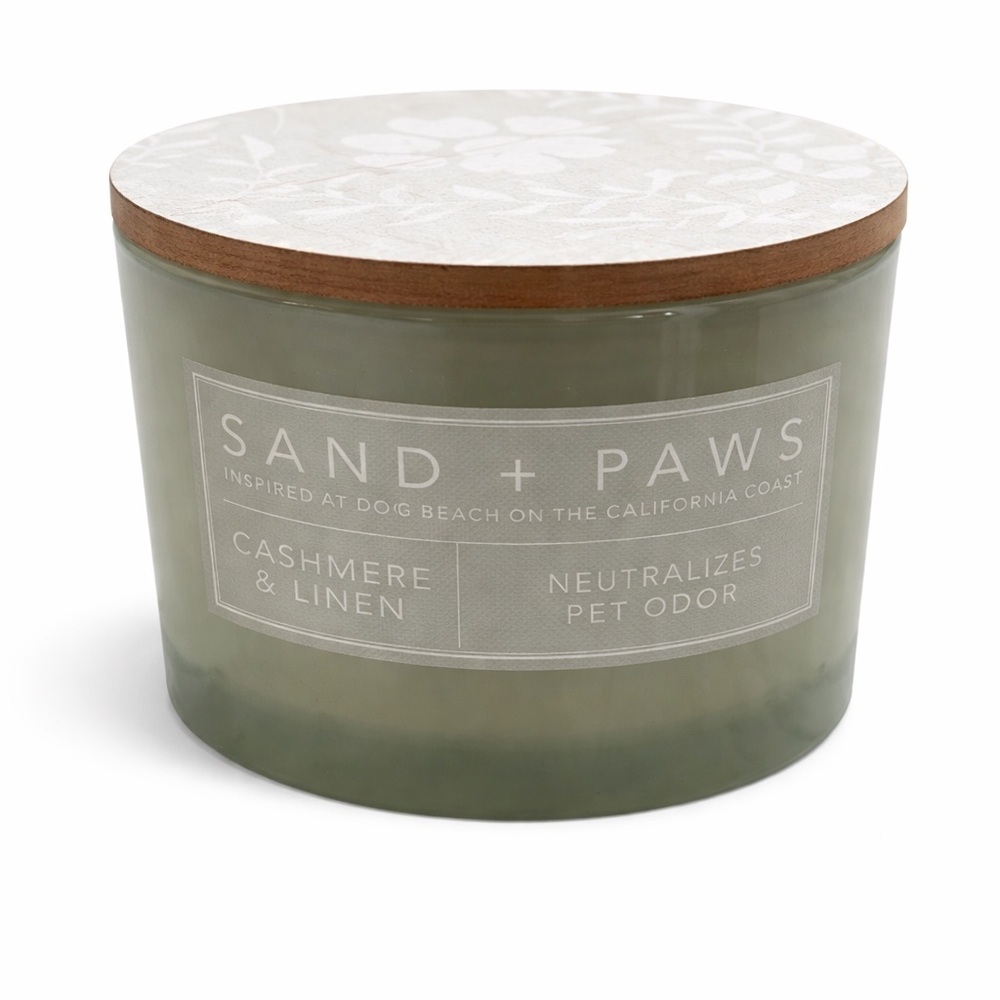 Sand + Paws Cashmere & Linen Candle - Green